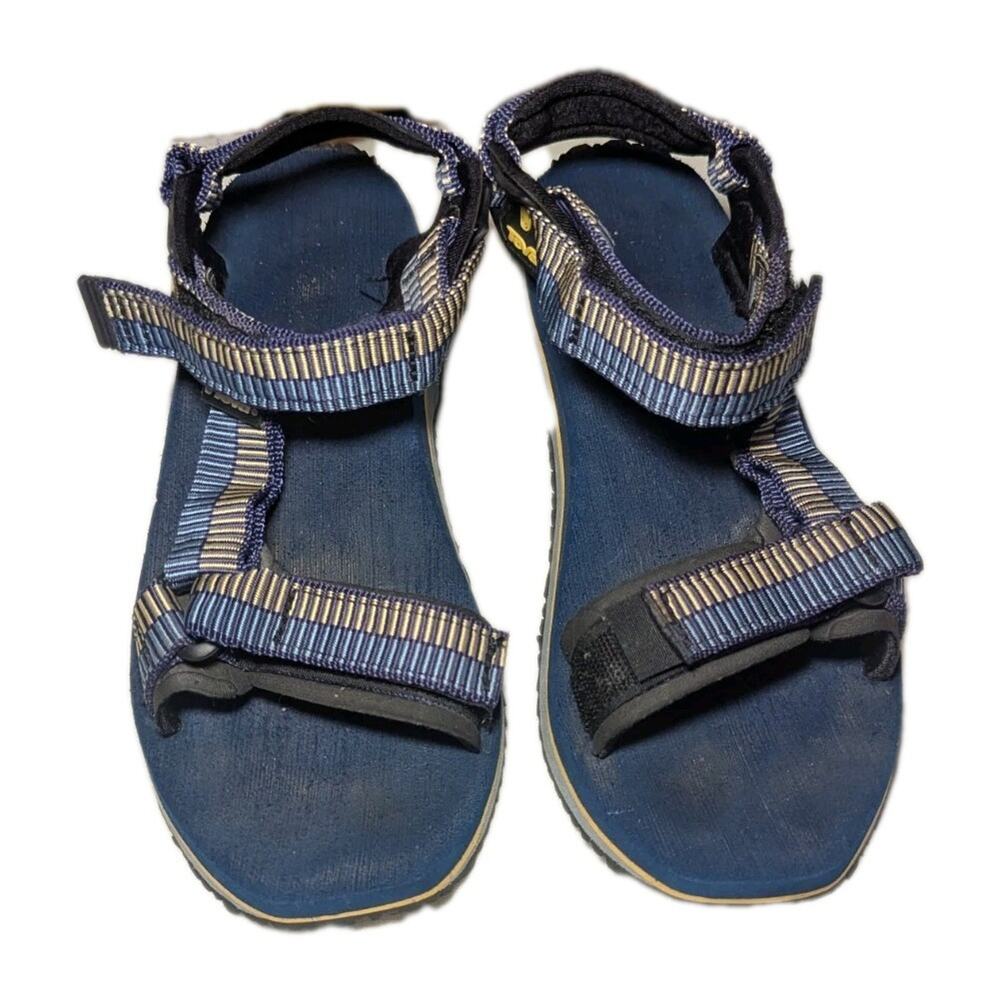 Teva Hurricane Outdoor Water Hiking Sandal Shoes Blue Yellow 6427 Women's Size 7